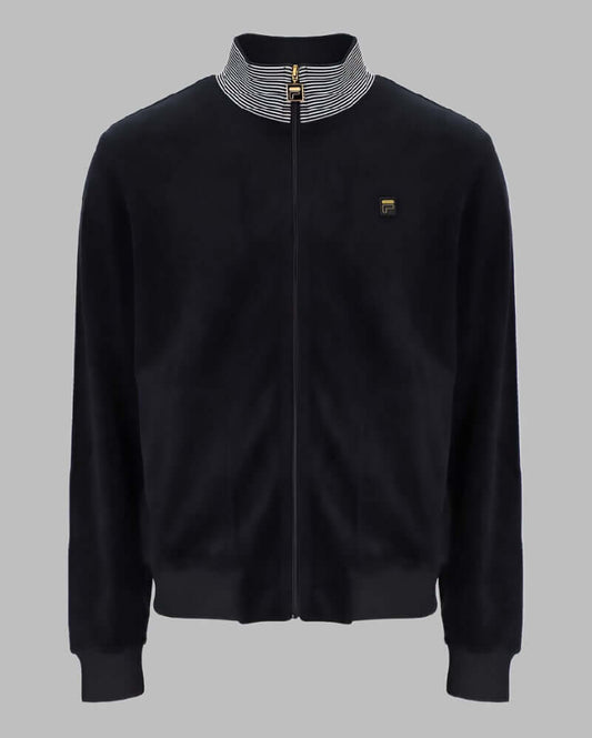 FILA CENZO Velour Track Top Black