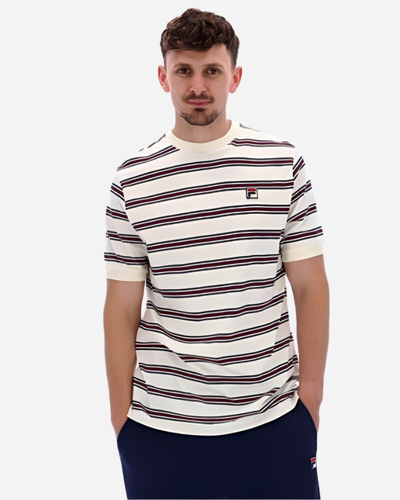 FILA BRUNO Ringer T Shirt Gardenia