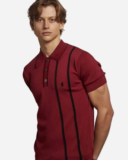 Gabicci Vintage BECKENHAM Polo Claret