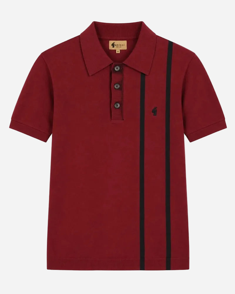 Gabicci Vintage BECKENHAM Polo Claret