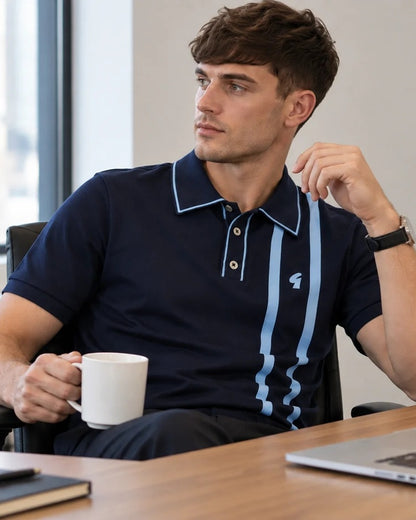 Gabicci Vintage BECKENHAM Polo Navy