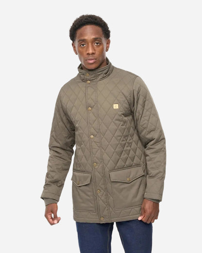 Gabicci Vintage BELTRAM Quilted Jacket Khaki