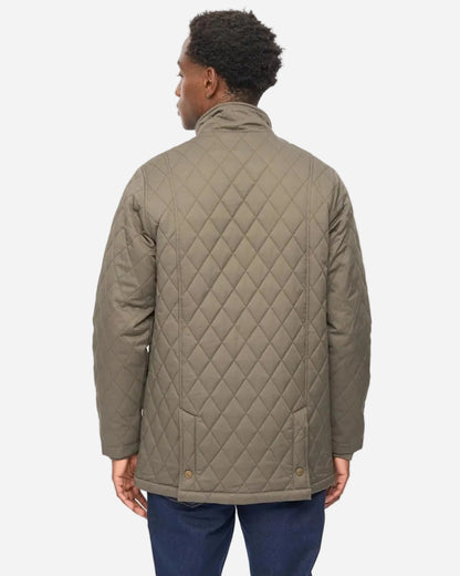 Gabicci Vintage BELTRAM Quilted Jacket Khaki