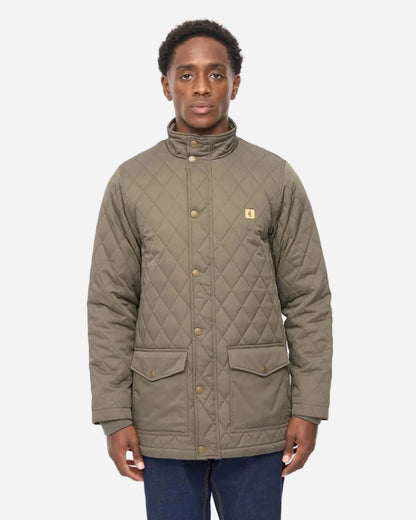 Gabicci Vintage BELTRAM Quilted Jacket Khaki