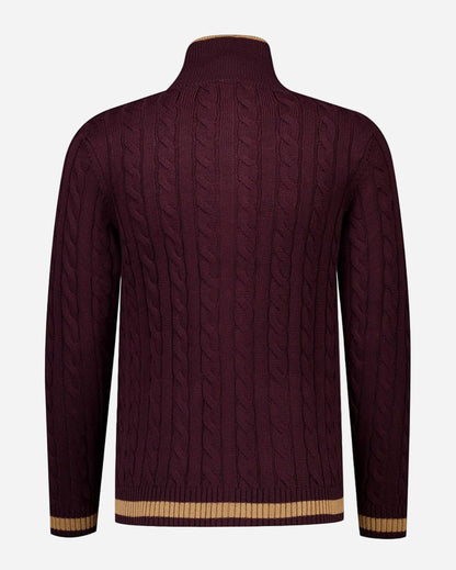 Gabicci Vintage LEVEN Zip Cardigan Mulberry