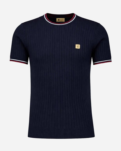 Gabicci SANTINO Knitted T Shirt Navy