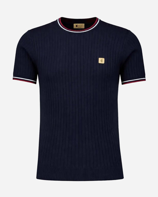 Gabicci SANTINO Knitted T Shirt Navy