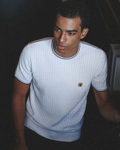 Gabicci SANTINO Knitted T Shirt White