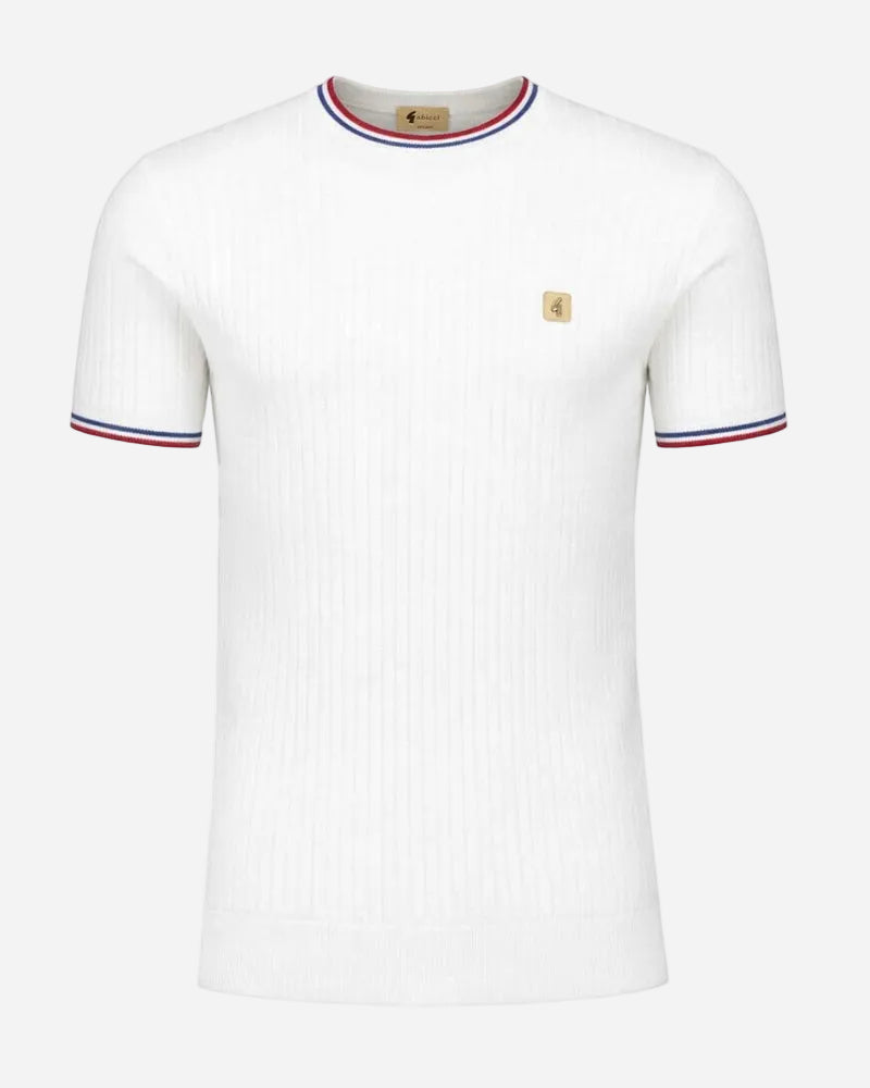 Gabicci SANTINO Knitted T Shirt White