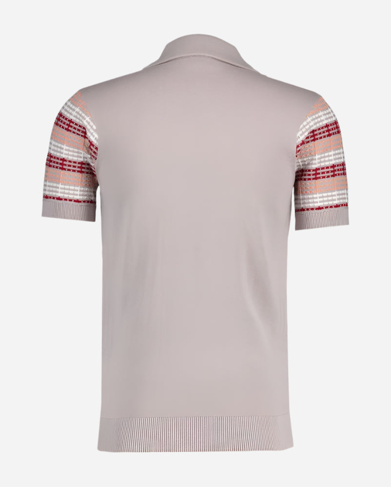 Gabicci GORDON Textured Knit Polo Mushroom