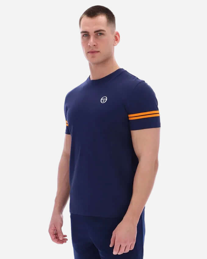 Sergio Tacchini GRELLO T Shirt Maritime Blue/Orange Pepper