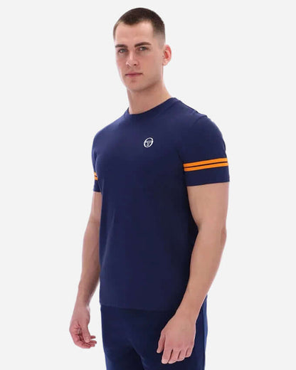 Sergio Tacchini GRELLO T Shirt Maritime Blue/Orange Pepper