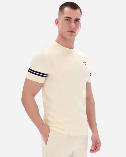 Sergio Tacchini GRELLO T Shirt Sandshell/Maritime Blue