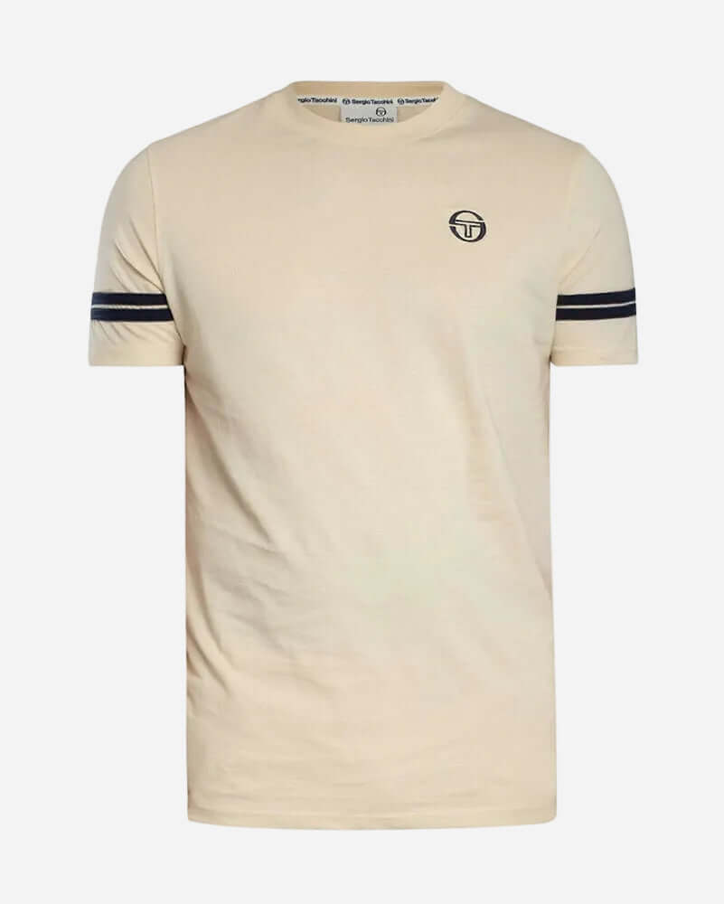 Sergio Tacchini GRELLO T Shirt Sandshell/Maritime Blue