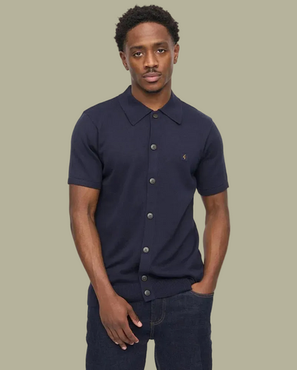 Gabicci GUINESS Button-Through Polo Navy