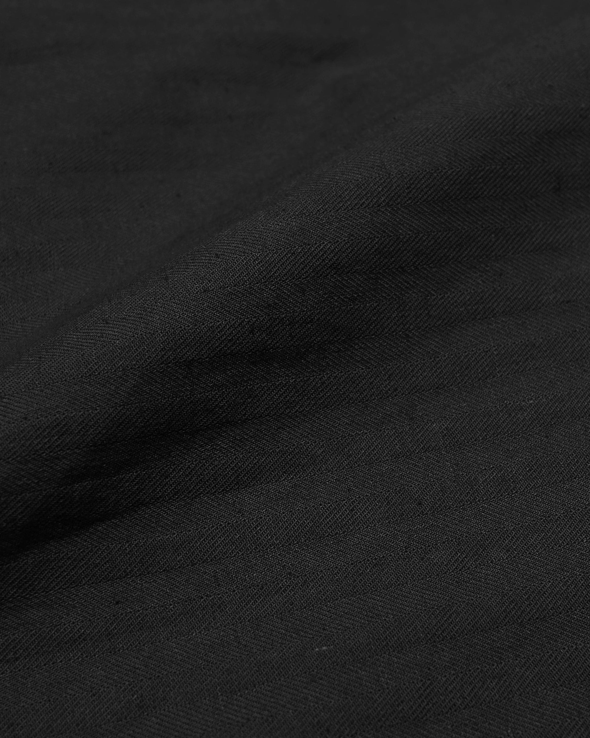 Far Afield HOUSE SHORTS Herringbone Twill Meteorite Black Far Afield