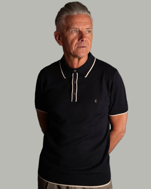 Gabicci LINEKER Short Sleeve Polo Black