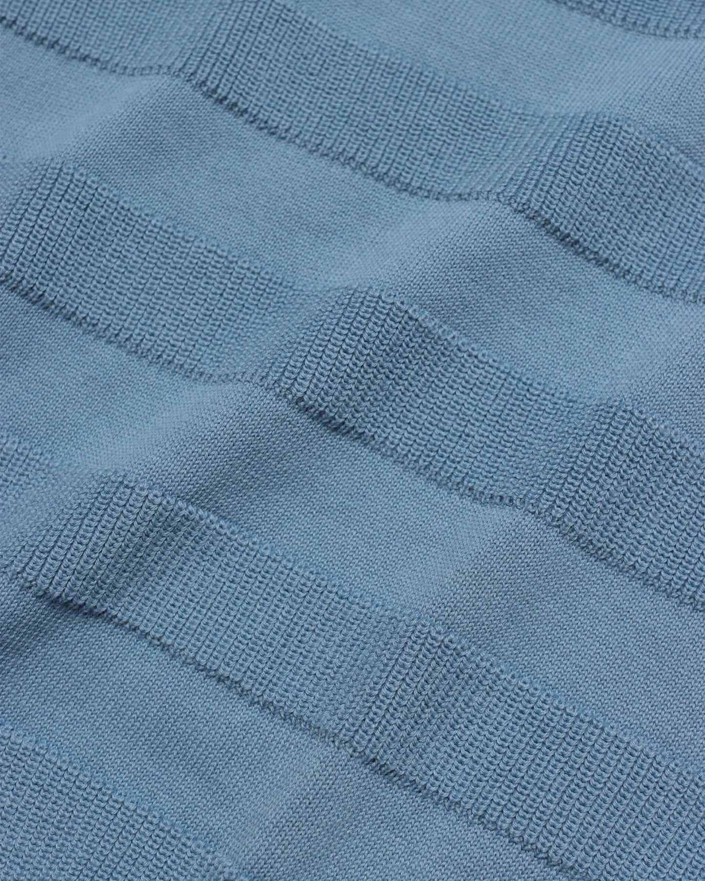 Far Afield MARSAN Short Sleeve Polo Allure Blue Raised Stripe Far Afield