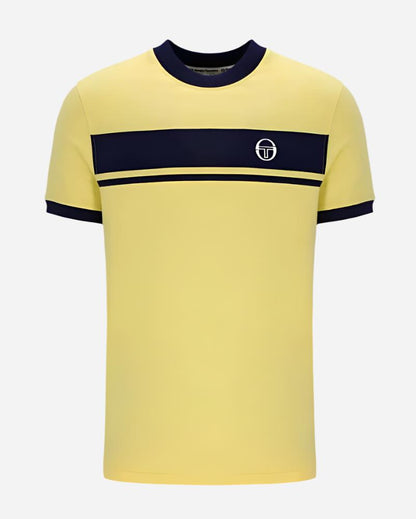 Sergio Tacchini MASTER T Shirt Lemon Drop/Maritime Blue/White