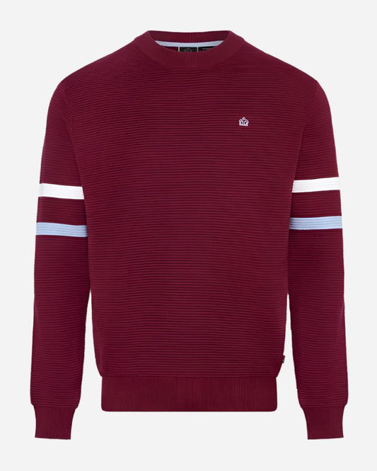 Merc London Clothing MEDWAY Crew Top Burgundy Merc Clothing