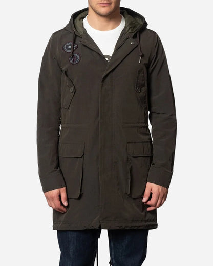 Merc DEFOE Parka Jacket Dark Khaki