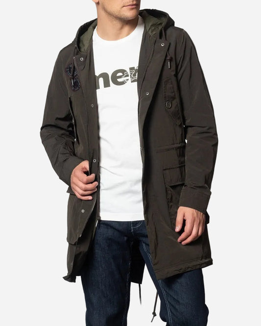 Merc DEFOE Parka Jacket Dark Khaki