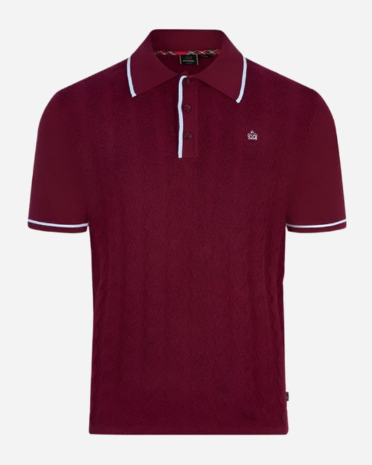 Merc London Clothing SMITH Polo Burgundy Merc Clothing