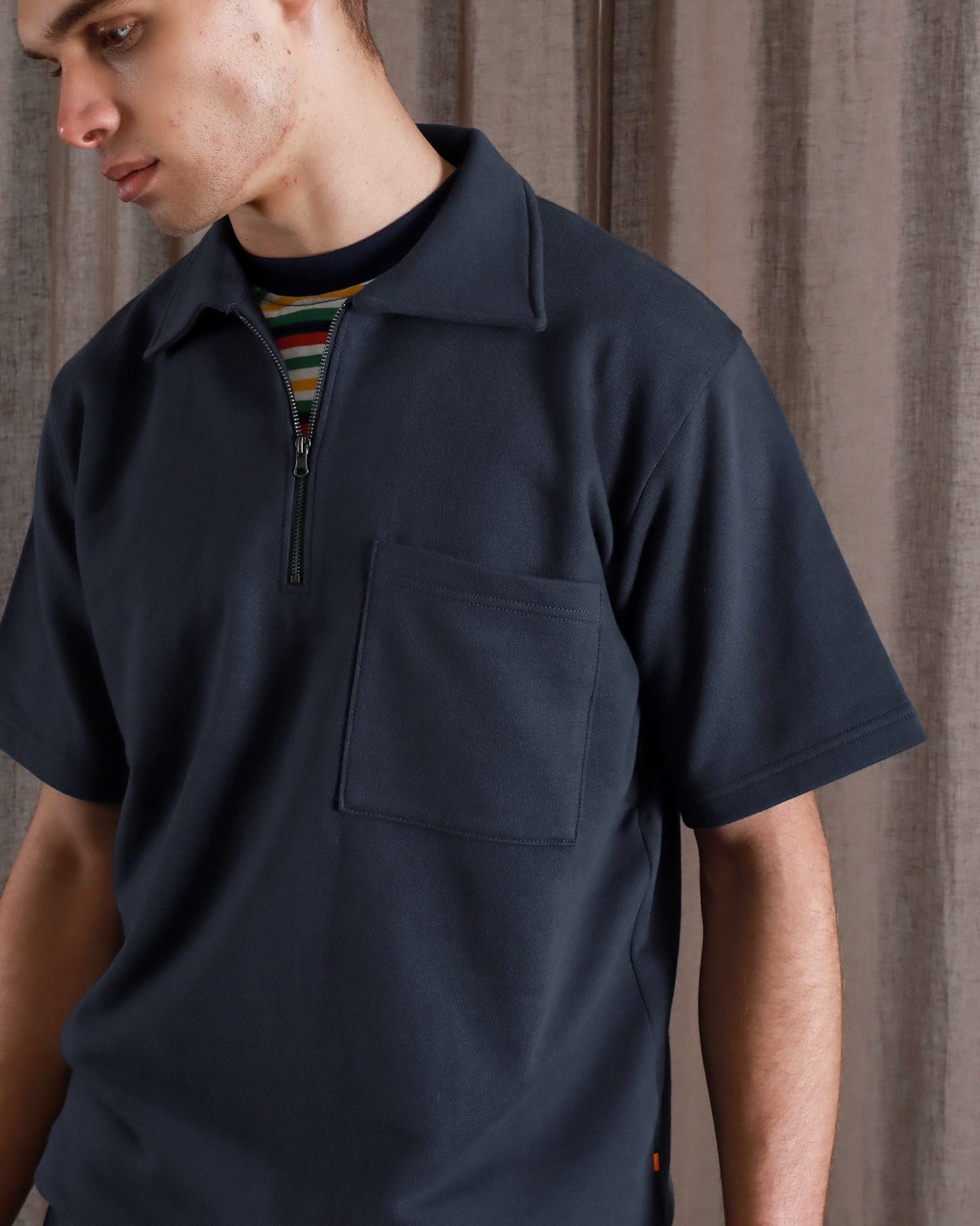 Far Afield POPOV Zip Top Navy Pigment Dye Far Afield
