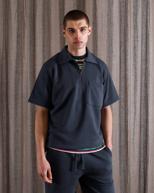 Far Afield POPOV Zip Top Navy Pigment Dye Far Afield
