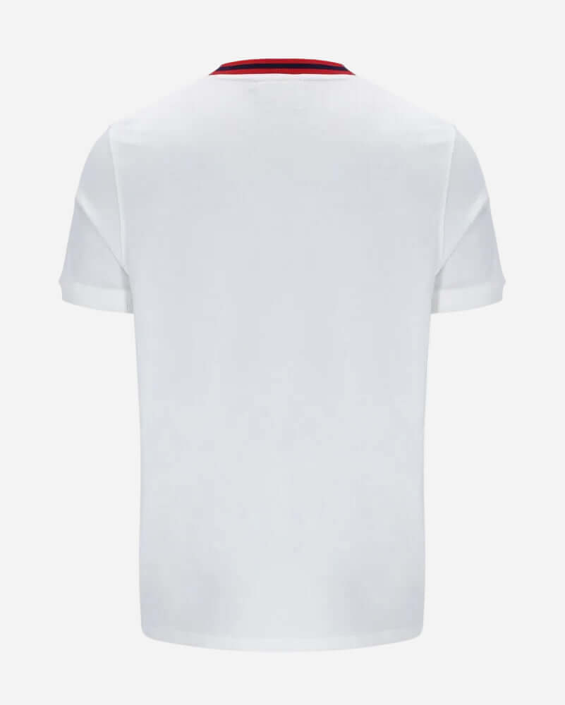 Sergio Tacchini RAINER FC T Shirt White/Maritime Blue/Adrenaline Rush