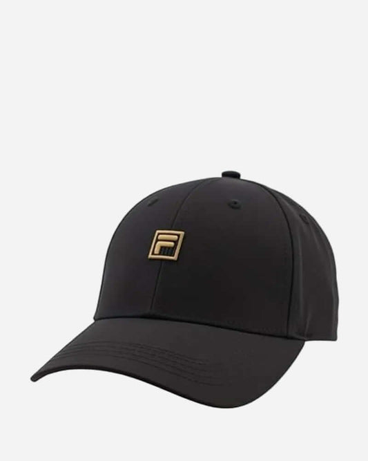 FILA Gold RAWRY Baseball Cap Black with structured crown and curved peak, featuring embroidered FILA Gold logo.