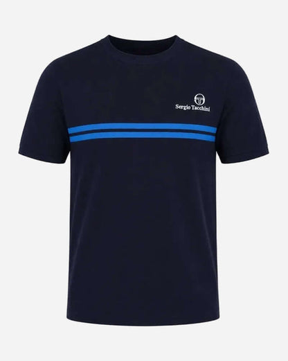 Sergio Tacchini NEW SUPERMAC T Shirt Maritime Blue/Princess Blue