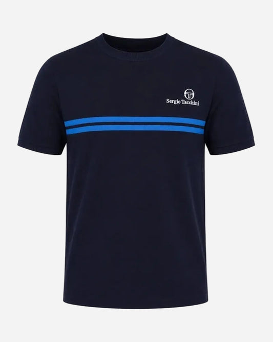 Sergio Tacchini NEW SUPERMAC T Shirt Maritime Blue/Princess Blue
