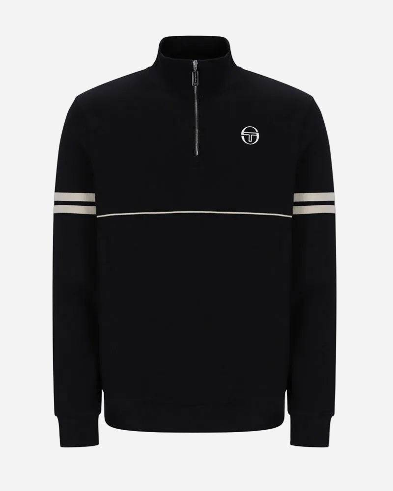 Sergio Tacchini ORION Quarter Zip Sweat Black/Peyote