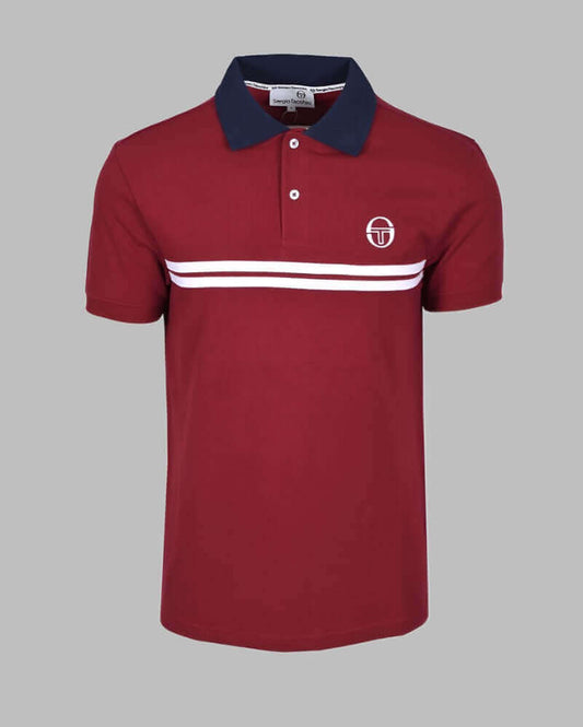 Sergio Tacchini SUPERMAC Polo Tibetan Red/Maritime Blue-20% OFF!