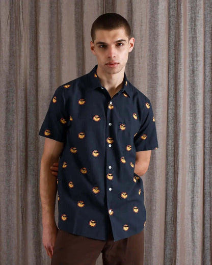 Far Afield CLASSIC Shirt Sun Print Navy Iris Far Afield