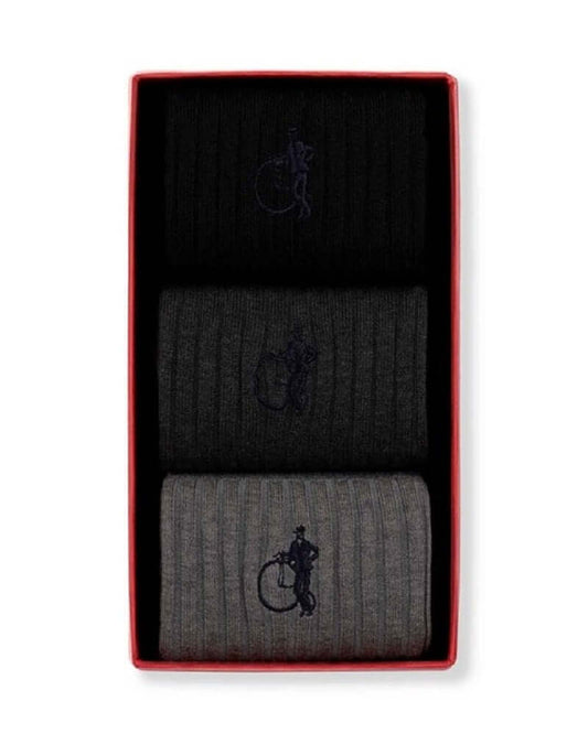 London Sock Co SIMPLY TRADITIONAL 3-Pair Gift Box