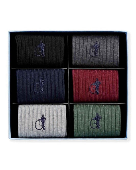 London Sock Co THE TRADITIONAL SET 6-Pair Gift Box