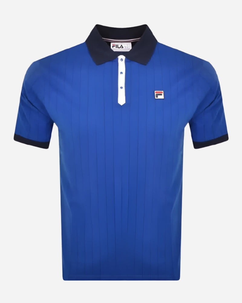FILA Vintage BB1 Classic Striped Polo Bright Blue/Navy/White FILA