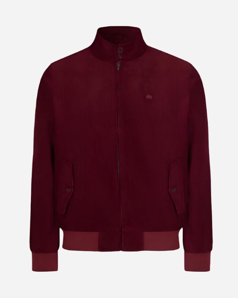 Merc London HIGHBURY Corduroy Harrington Jacket Wine Merc Clothing