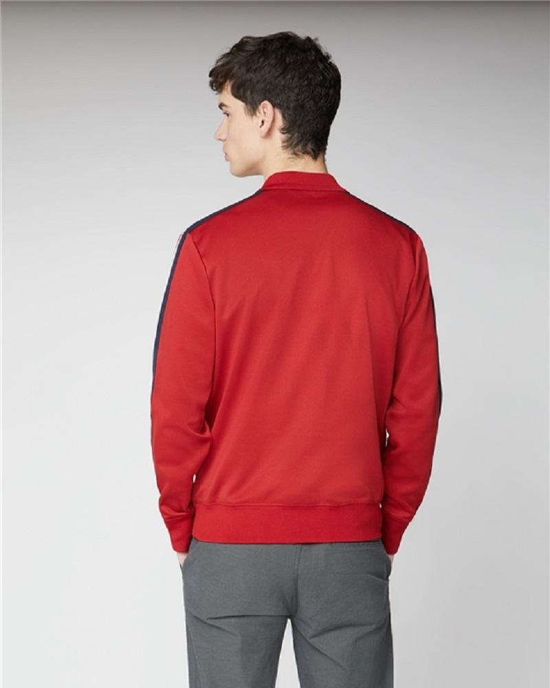 Ben Sherman Quarter Zip Tricot Top Red