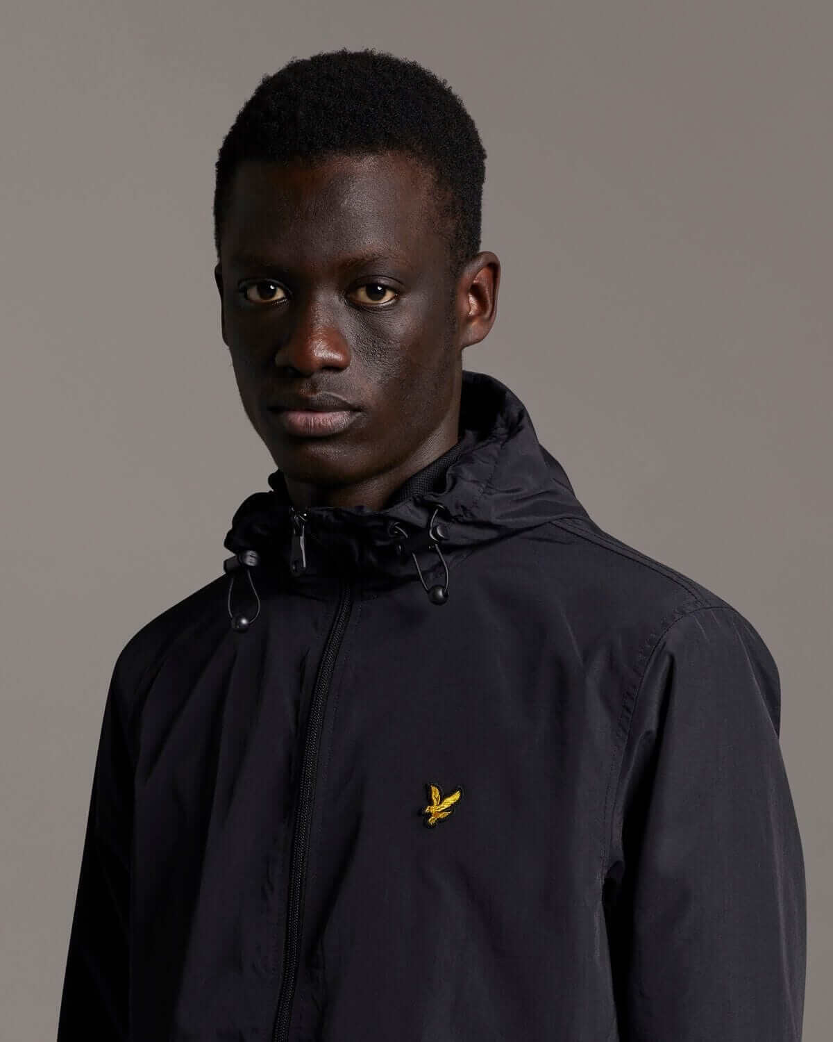Lyle and Scott Zip Through Hooded Jacket Jet Black
