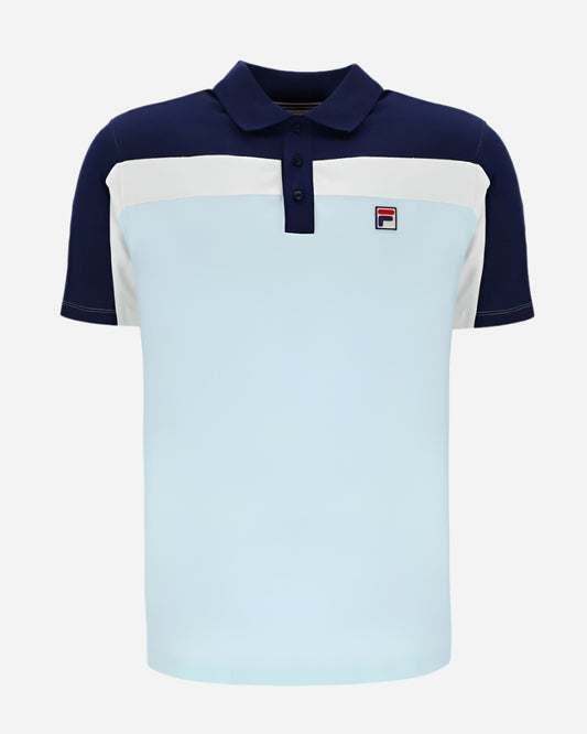 FILA KAISER Vintage Wash Polo Blue Grass/Navy/Egret