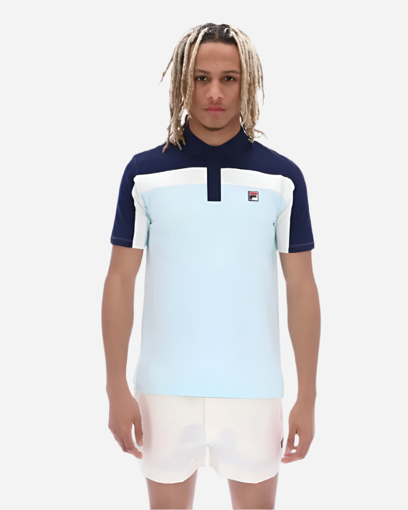 FILA KAISER Vintage Wash Polo Blue Grass/Navy/Egret FILA