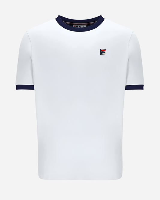 FILA Marconi Essential Ringer T Shirt White/Navy