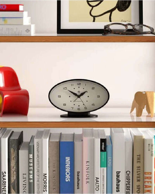 Newgate RONNIE Retro Alarm Desk Clock Black Newgate