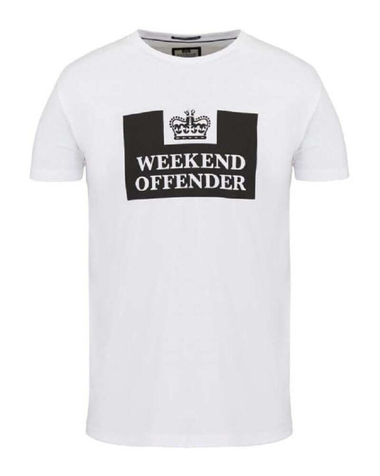 Weekend Offender T Shirt PRISON White