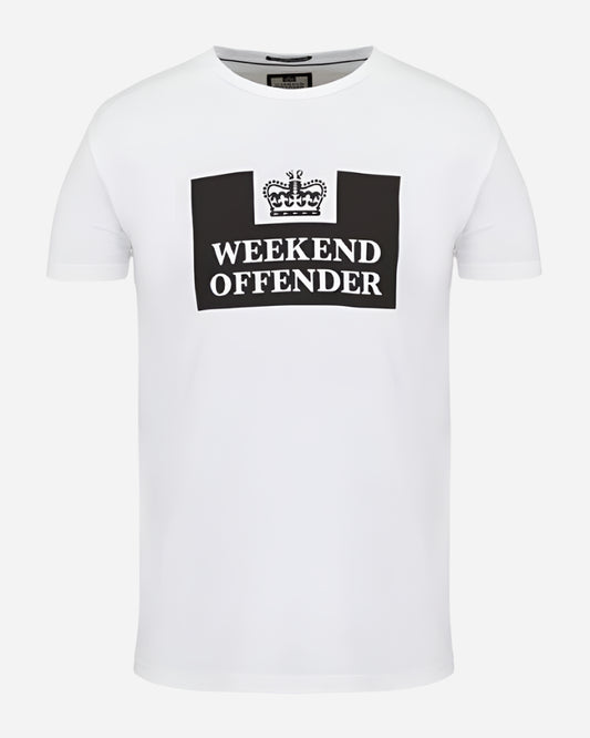 Weekend Offender T Shirt PRISON White