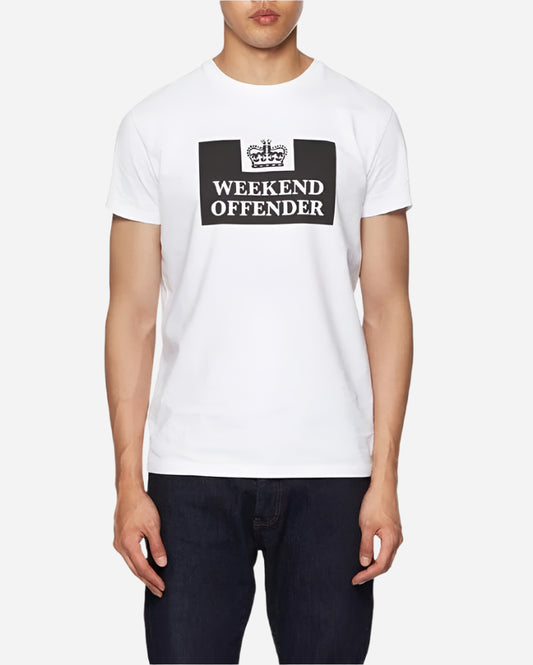 Weekend Offender T Shirt PRISON White