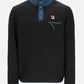 FILA Pavel Button Up Polar Fleece Black/Dark Teal
